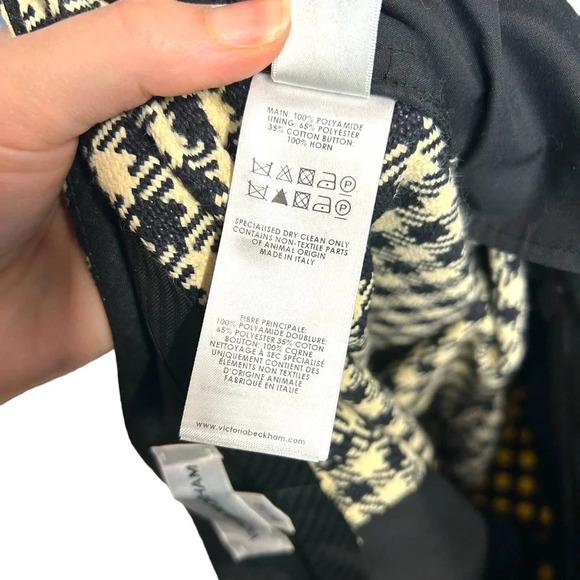 Victoria Beckham Plaid Check Gingham‎ Houndstooth Pants Trousers Size US 10 - Picture 9 of 12